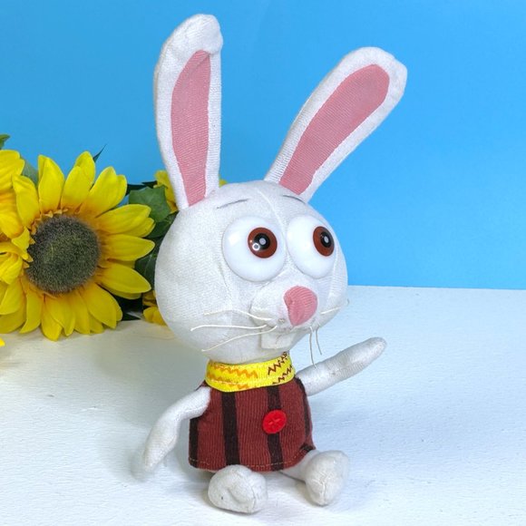 RARE Vintage Big Eyed Bunny Rabbit 7" Plush Stuffed Animal‎ Toy - Picture 2 of 4